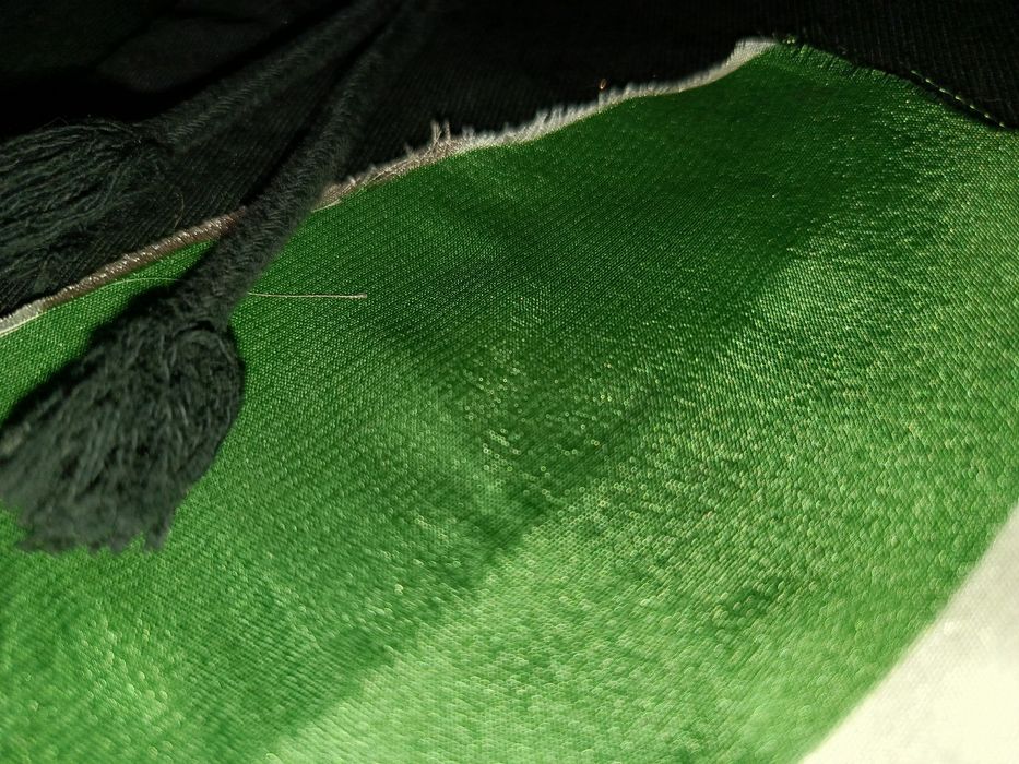 Spodnie dresowe czarne patchwork kieszen slim zwężane bojowki