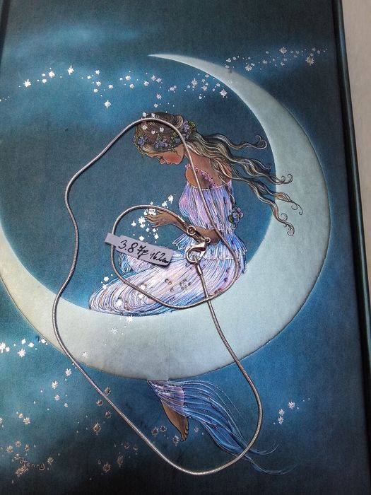 Nowy srebrny męski naszyjnik żmijka wężyk 45 cm długości 1 mm szer