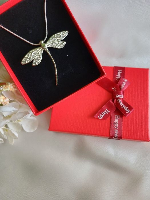 Srebrny naszyjnik- Ważka na łańcuszku. Pr 925