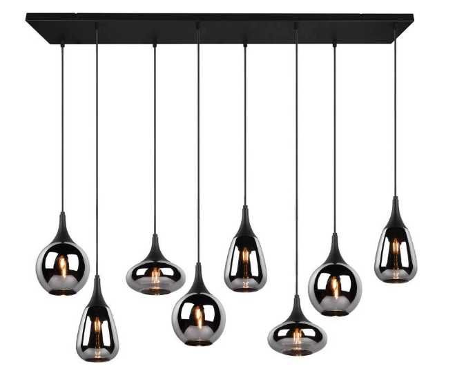 Duża Lampa wisząca TRIO LUMINA oprawa w kolorze czarnym / z defektem!