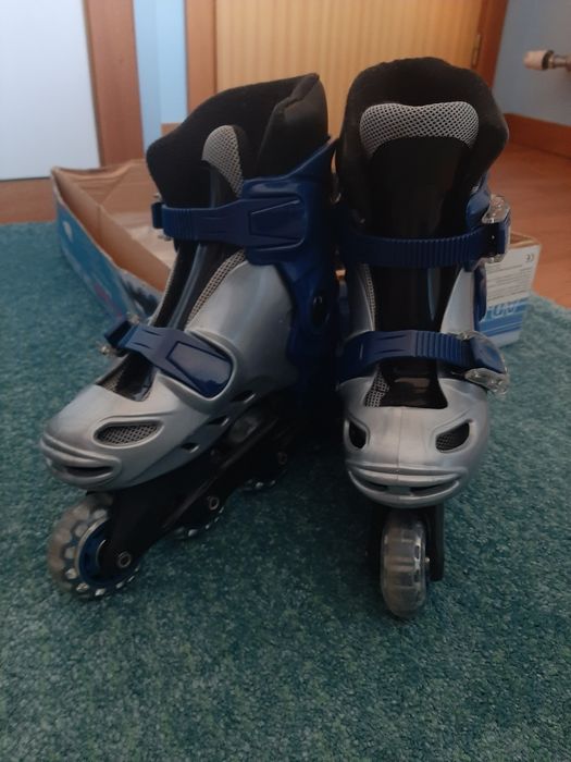 NOVO - Patins em Linha 28/31 + Proteções (joelhos, mãos e cotovelos)