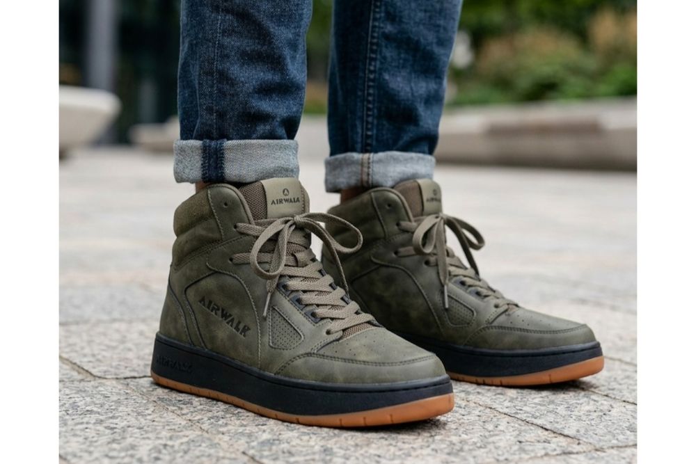 Męskie buty Airwalk (Oliwkowy) wysokie - Rozmiar 43