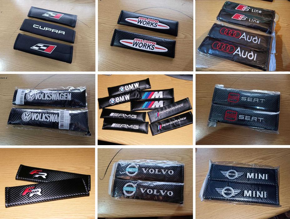 Almofadas cabeça BMW M | Mercedes AMG | Audi S LINE | Seat FR CUPRA