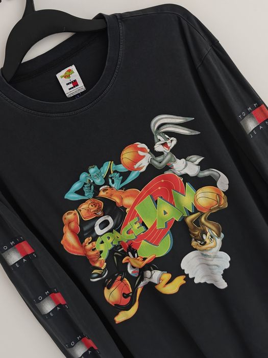 Tommy Jeans x Space Jam bluzka długi rękaw sportowa męska vintage L