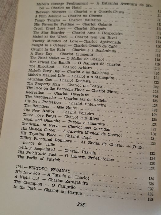 livro português sobre o cineasta Charles Chaplin