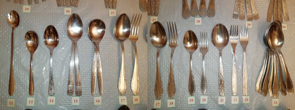 Столові прибори СССР: ложки, виделки (нержавійка, титан)