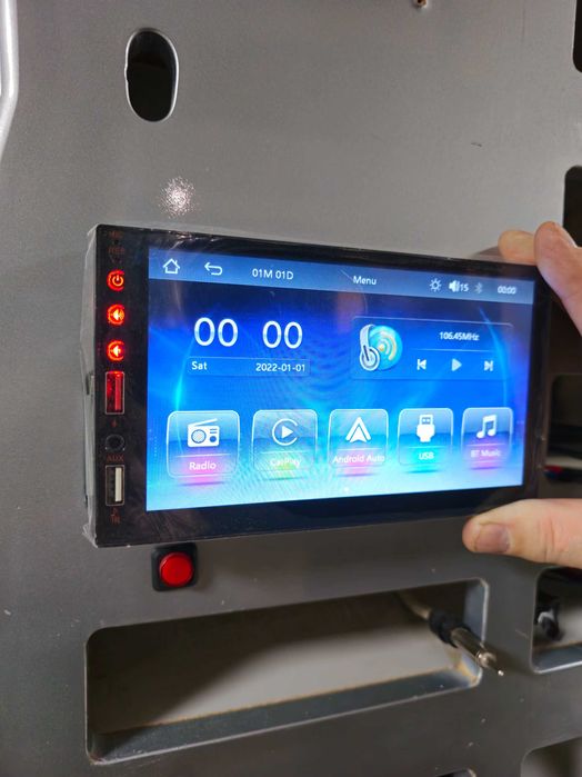 Авто магнітола 1 DIN PODOFO A3609 7" mic+д/к+камера заднього виду