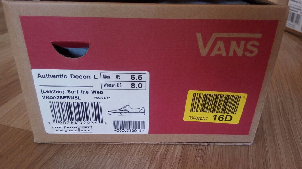 Vans Niebieskie 38,5 Oryginalne Trampki Sneakersy Buty Niskie