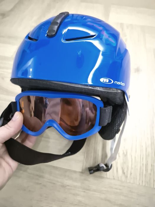 Kask narciarski dzieciecy 48-52+ gogle Martes