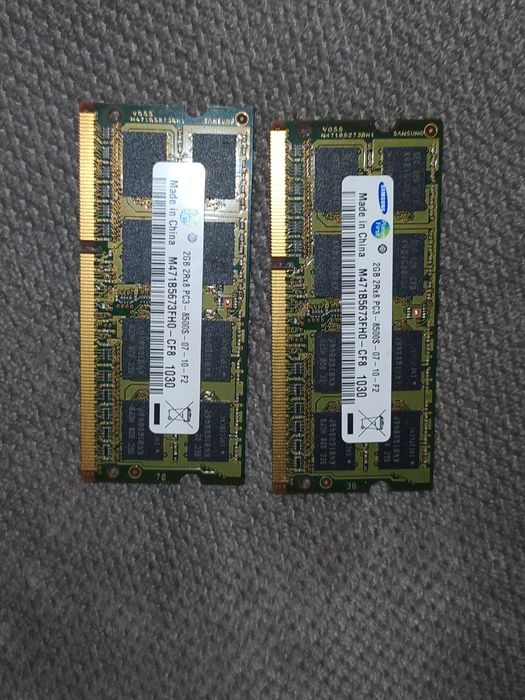 2x Pamięć RAM 2GB 2Rx8 PC3-8500S Samsung DDR3