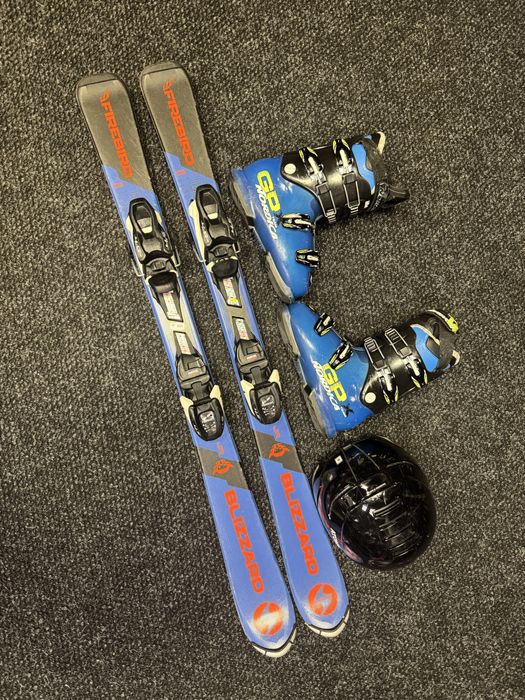 Zestaw Narty Junior Blizzard 110cm + Buty Nordica 22cm + Kask Atomic