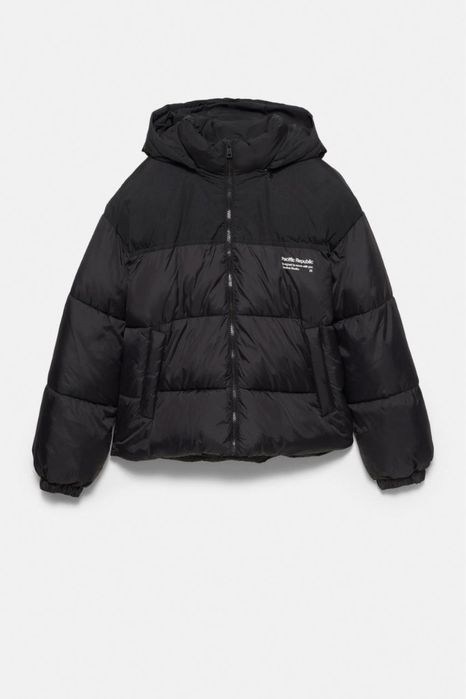 Стьобана куртка з логотипом l m pullandbear