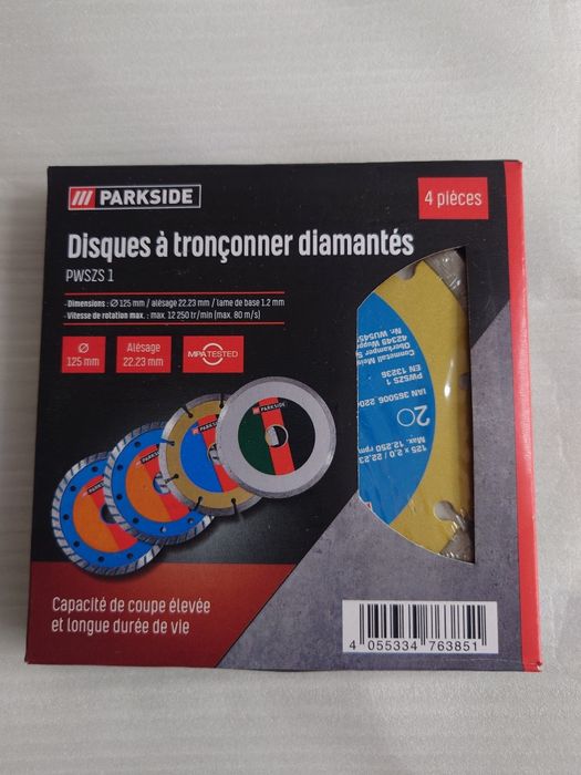 Tarcze Diamentowe 125mm 4 SZT do Cięcia na mokro sucho Beton Cegła