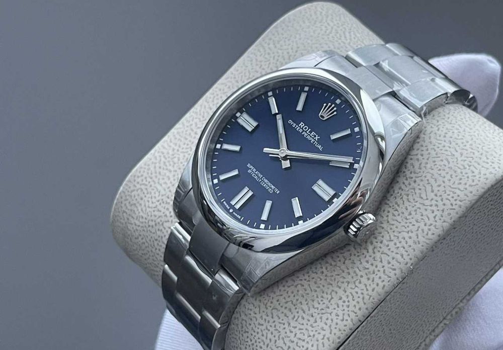 Часы rolex oyster perpetual 41 blue dial