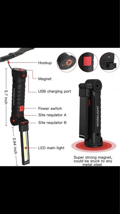 Ліхтарик LED WORKLIGHT складний 360° BIG