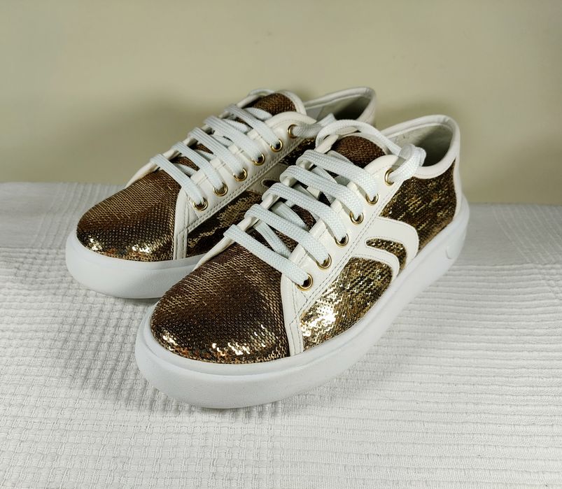 Buty Geox Respira złote cekiny damskie r. 38 25cm