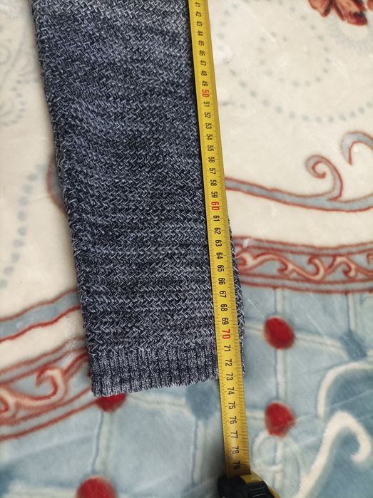 Męski Sweter/Bawełna/Conleys Blue XL/Granatowy/Melanż/Struktura