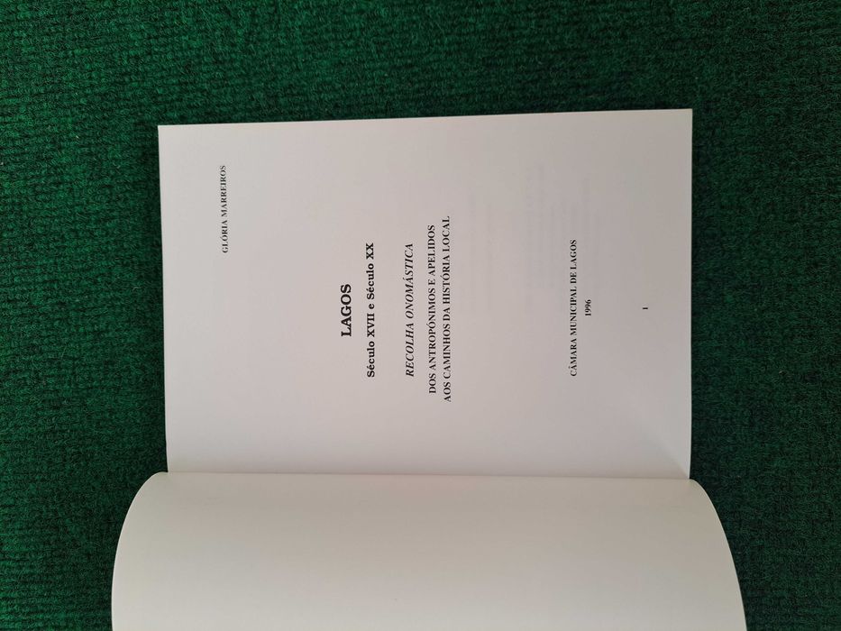 Lagos Séc XVII e Séc. XX - Recolha Onomástica