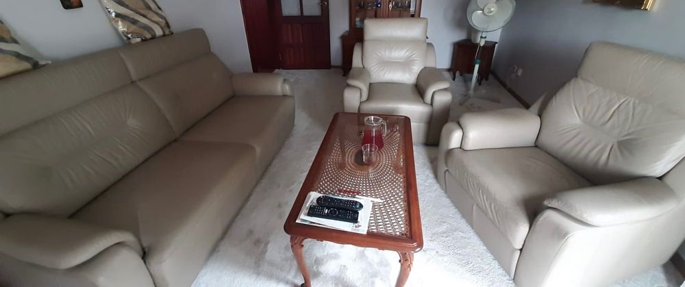 Wypoczynkowy skórzany komplet do salonu!!!