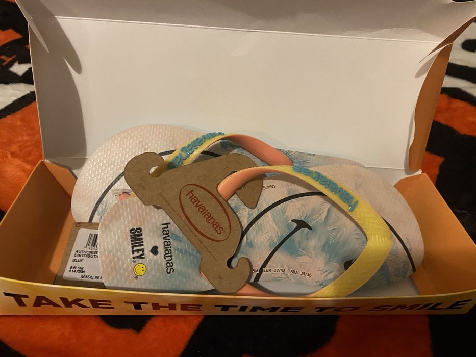 Japonki Havaianas SMILEY" r. 37/38 • Nowy z metka