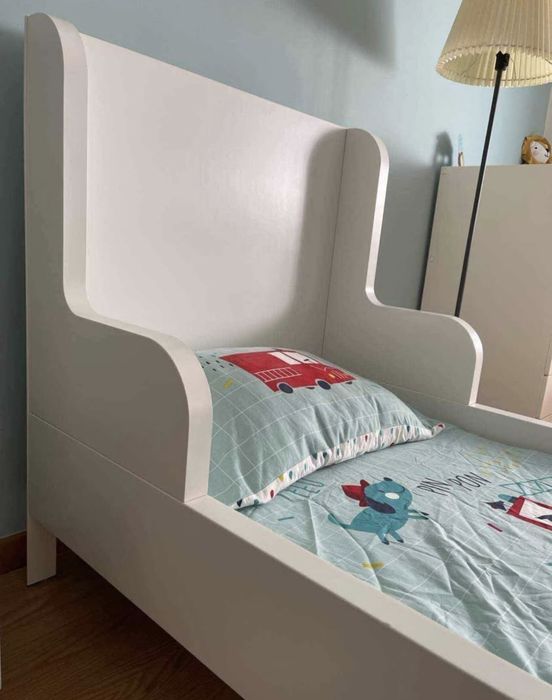 Cama extensível 90X200 com estrado e colchão