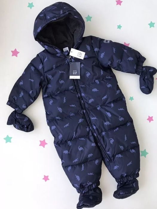 Пуховий комбінезон Gap 0-6 зимовий комбінезон Gap комбинезон Cap Геп