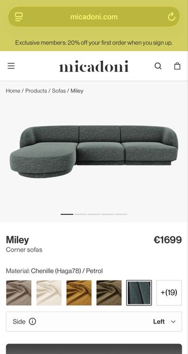 Sofa micadoni 3 lugares