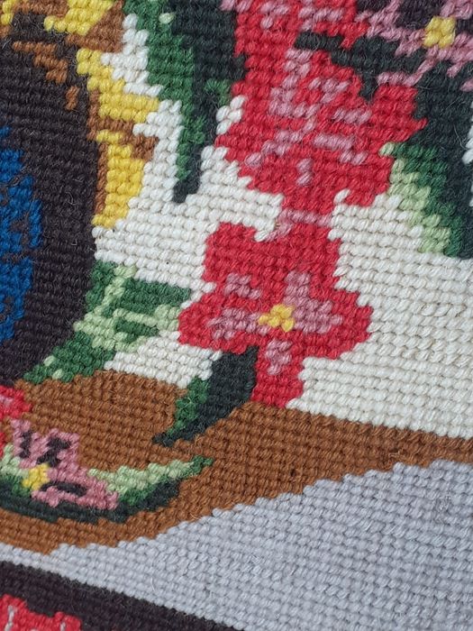 Obrazek haftowany bukiet kwiatów 44x34