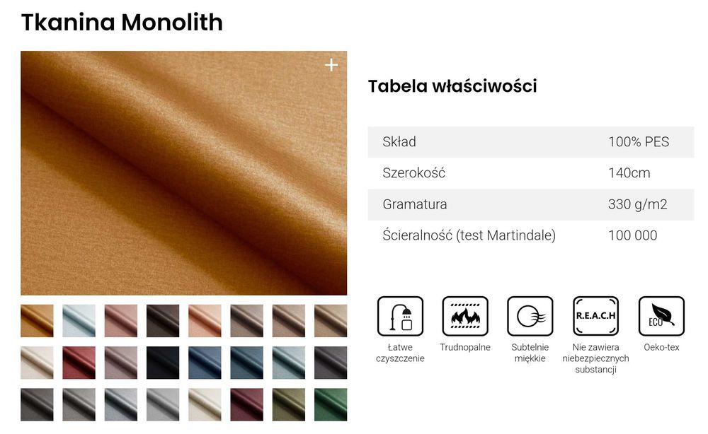 Nowa sofa tapicerowana Izka - Różne kolory - Gwarancja producenta