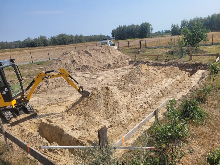 Usługi minikoparką wykopy melioracji niwelacja