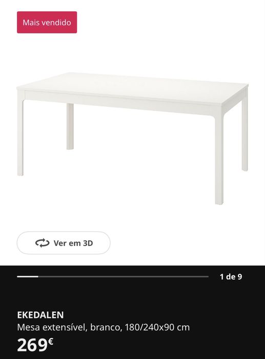 Mesa de sala + 6 cadeiras Ikea - BOM ESTADO!