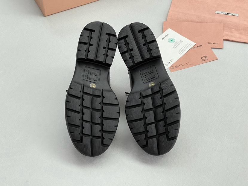 Półbuty Miu Miu black leather