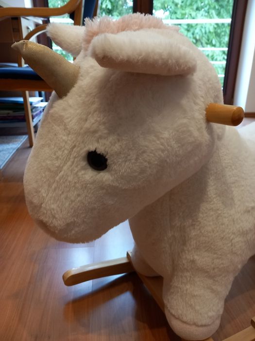 Jednorożec konik na biegunach Home&you drewniane płozy