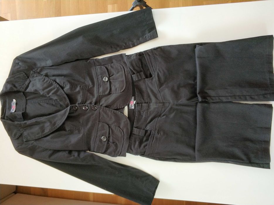 spodnie + żakiet czarny rozm. 38