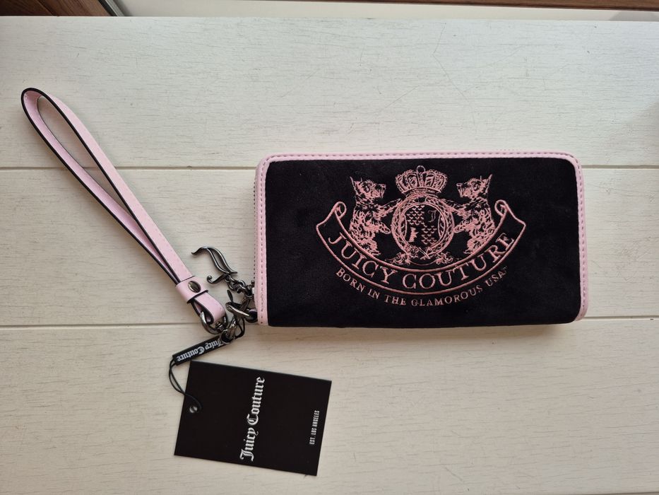 Portfel Damski Juicy Couture Czarny Welurowy