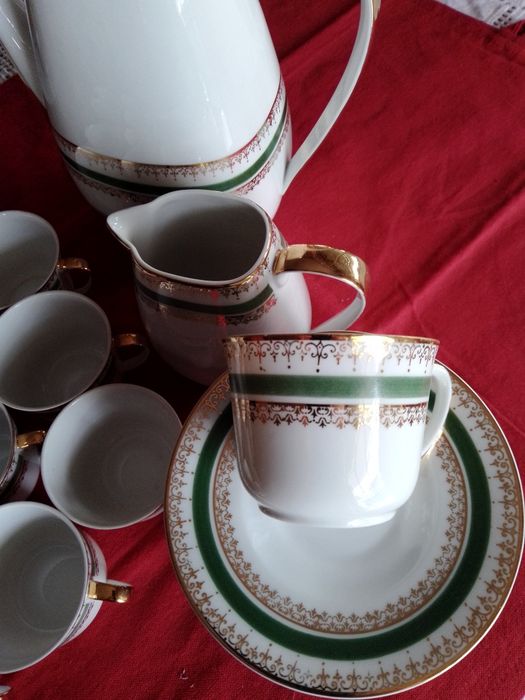 Serviço de café em porcelana