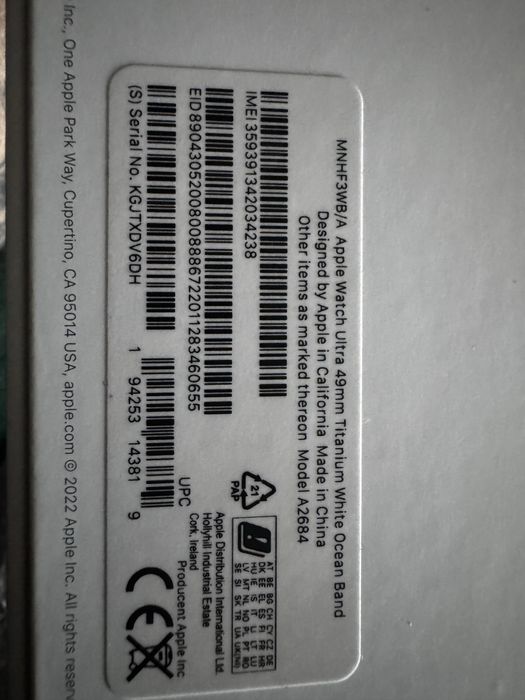 Apple watch ultra 49 mm titanium