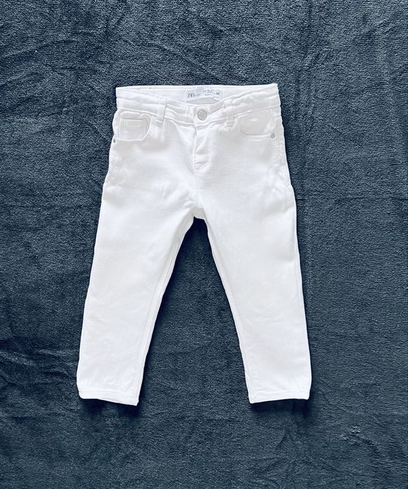 ZARA białe spodnie rozm. 92 , 18-24M
