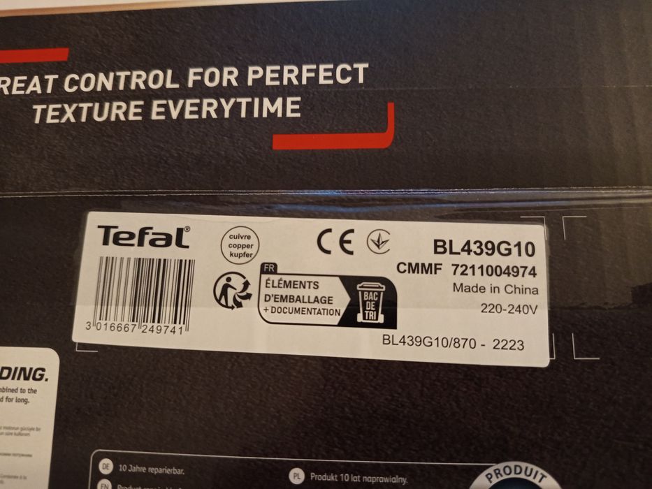 NOWY GWARANCJA Blender kielichowy Tefal Blendforce 2 Coppertinto BL439