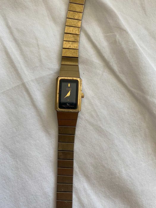 relogio dourado antigo citizen