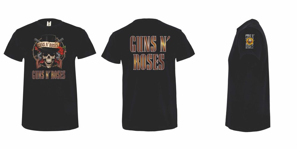T-shits Pretas GUNS N ROSES