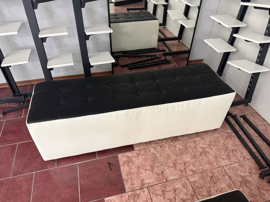 Стильний пуф-банкетка 150×45×45 см  Комплект із 2 шт.