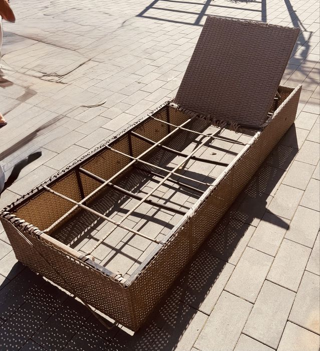 Leżak ogrodowy z technoratanu