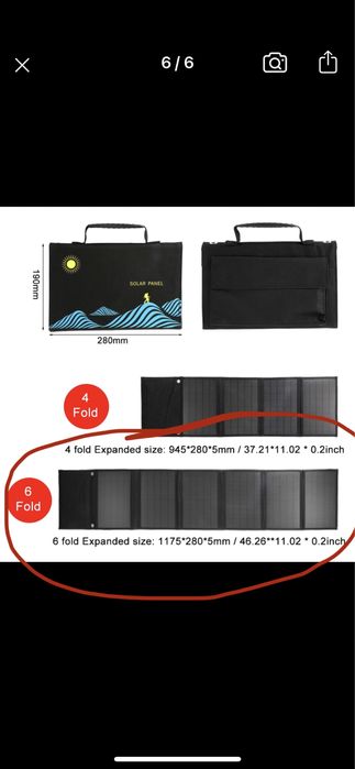 Сонячна панель, 6 панелей