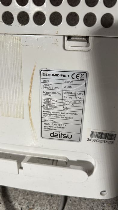 Desumidificador Daitsu 20 L/ 24h