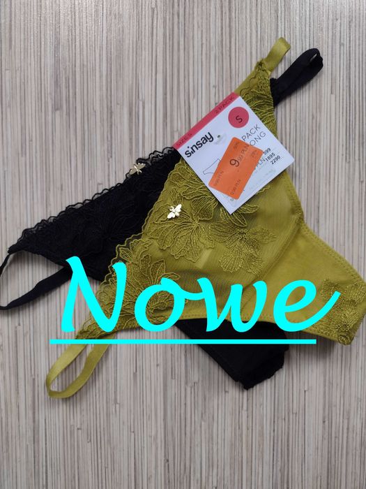 NOWE ~ SINSAY, rozmiar S, stringi damskie 2pak