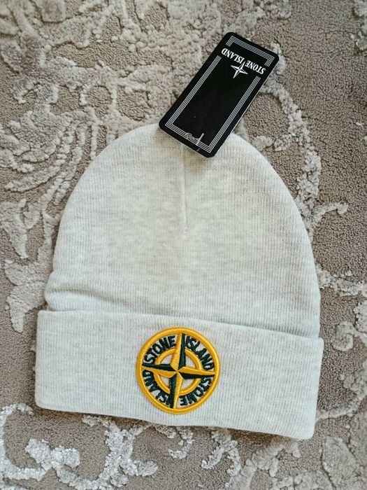 Czapka zimowa Stone Island - kolor jasnoszary UNI
