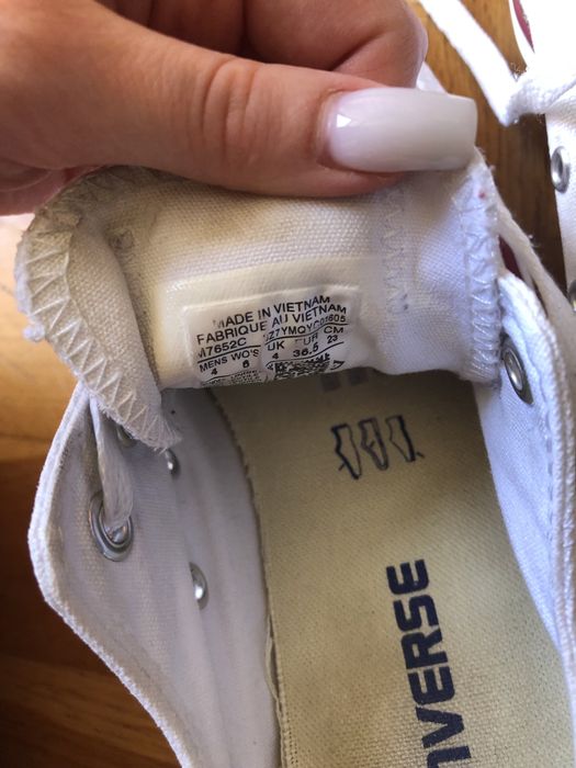 Converse białe niskie low white all star trampki 36,5