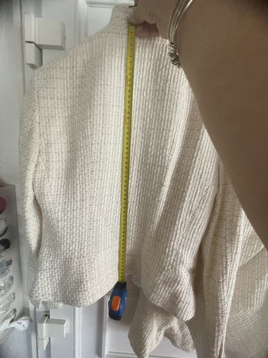Saia casaco branco da zara