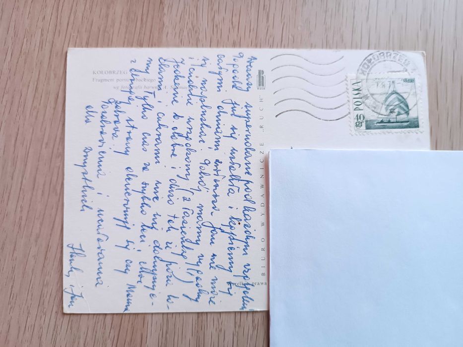 Stara pocztówka widokówka PRL KOŁOBRZEG port